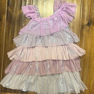 Pink and Purple Ruffled Dress NWT